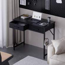 Roller Computer Table - Negro - View 2