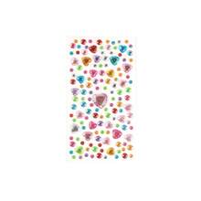 Multi-Color Self-Adhesive Face Rhinestone Stickers, Assorted Styles, Includes Mixed Round, Heart And Flower Rhinestones, Shiny Face, Body And Nail Art DIY Decoration, Suitable For Festivals, EDM Festivals And Party Makeup - Multicolor - View 10