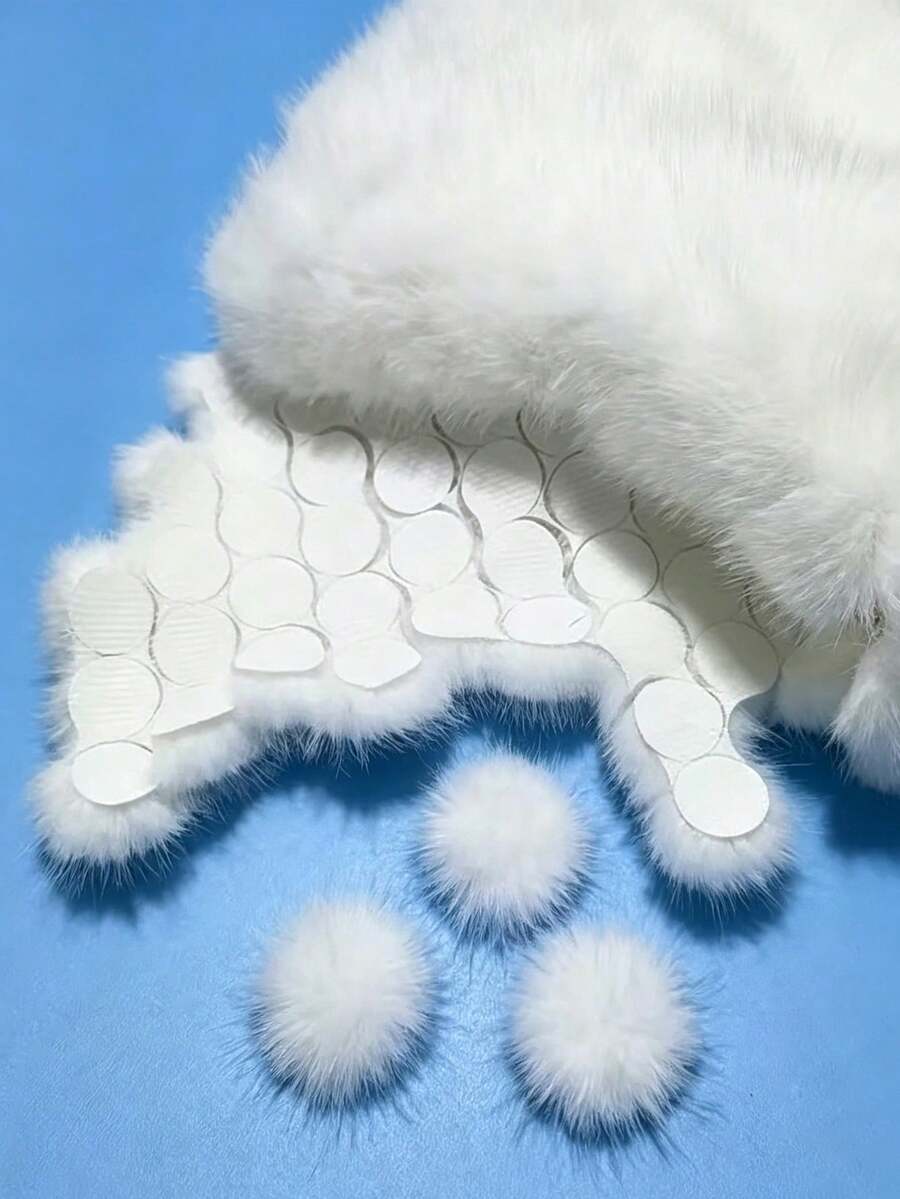 100 buah Pom-pom Bulu Imitasi Mink, Desain Kotak-kotak, Bulu Imitasi Potong Siap Pakai, Berbentuk Bola, Pom-pom Buatan Tangan, Pom-pom Dekoratif, Sentuhan Lembut, Bahan Kerajinan Pola Kotak-kotak - Berbagai gaya - View 1