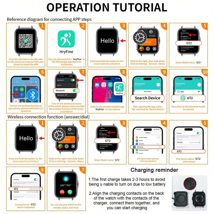 QAGSFLC Smart Watch, Men's And Women's Comfortable Silicone Strap Sports Smartwatch, Upgraded Version With Wireless Calling, Pedometer, Calorie Counter, Activity Tracking, Multiple Sports Modes, Remote Camera Control, Music Playback Control, Alarm Reminder, Message Notification, Multifunctional Sports Smartwatch, 1.83-Inch HD Full Screen Touch, Compatible With Android And IOS System Phones, Suitable As A Holiday Gift - Multicolor - View 8