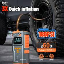 Portable All-In-One Air Compressor, 8000A_180PSI, Fast Start And Inflation, Suitable For Various Types Of Vehicles Emergency Starter And Tire Inflator, Repair Tool, Emergency Tool. - Orange [Starter + Accessories] - View 7