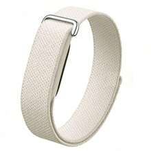 1pc Watch Band Compatible With Google Air Band, Stainless Steel Buckle Nylon Wristband, Breathable Woven Strap Bracelet Accessory, Suitable For Google Air, Adjustable Sweat-Proof Replacement Strap, Unisex - Apricot - View 1