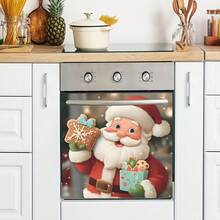 1pc Christmas Sticker Set, Removable Waterproof PVC Decals, Suitable For Cabinet Decoration, - A - View 5