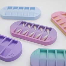 1pc Press-On Nail Storage Box; Available In Five Colors; Features 10 Compartments; An Essential Tool For Nail Technicians; Nail Art Supplies And Accessories. - Multicolor - View 1