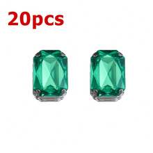 20 buah Rhinestone Akrilik Bentuk Segi Delapan, Persegi Panjang, dan Persegi Panjang Panjang Berwarna-warni, Dijahit Tangan, untuk Pembuatan Perhiasan DIY, Kerajinan Tangan, dan Aksesoris Pakaian. - WAQ0062 - View 14