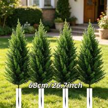 1/2/3/4 Pcs Artificial Ground Plug Tree Pine Tree - With Ground Plug, High-Quality Oversized Simulation Green Plant, Tropical Green Plant, Maintenance-Free, Suitable For Villa Courtyards, Leisure Corners, Sunrooms, Pool Areas, Hotels, Offices - Green - View 12