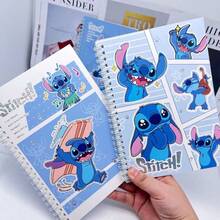 Disney 4pcs Cartoon Stitch Notebook Set, Lined Cartoon Memo Pad, Cartoon Student Notebook, Suitable For School And Office Supplies, Perfect Party Gift, Holiday Gift For Fans. - Multicolor - View 2
