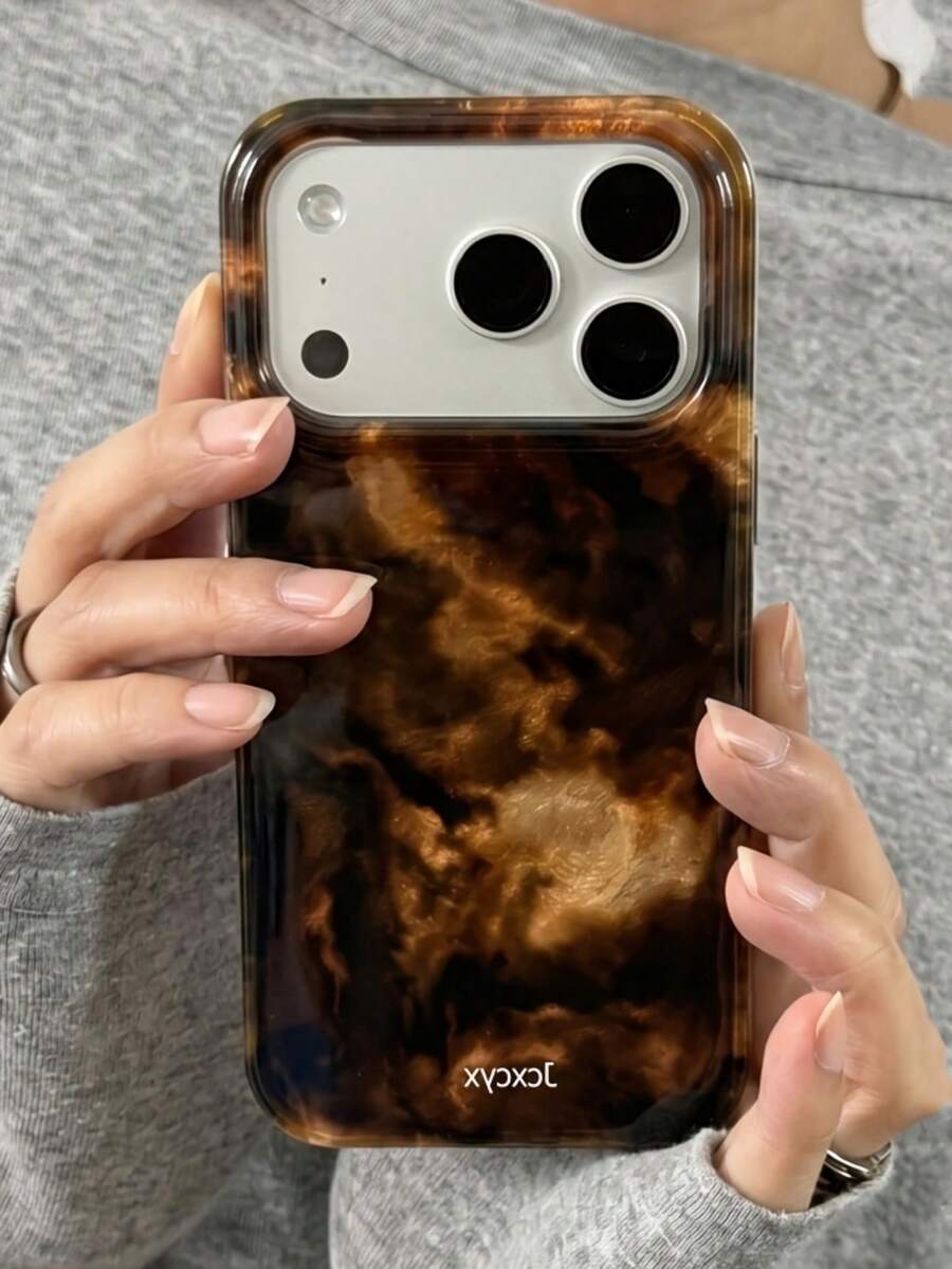 1pc Amber Gradient Aesthetic Phone Case Compatible With IPhone 18 17 Pro Max 16 15 14 13 12 Pro Max Transparent Red Soft Silicone Back Cover