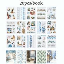 20pcs, All-Season Landscape & Character Sticker Book, Vibrant Colors & Exquisite Illustrations, Multi-Functional Scrapbook Stickers For Decoration, Art Journal, Card Making, Handmade Arts & Crafts DIY Stickers, Holiday Gift - Sticker Book - View 12