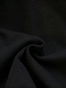 女款加州印花圓領運動衫，寬鬆版型套頭上衣，適合秋季休閒與運動穿著 - 黑色 - 查看 5