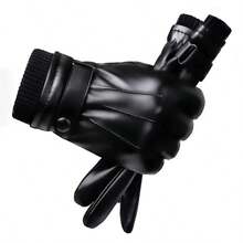 2 Pairs Unisex Touchscreen Gloves, Winter Driving Warm Wrist Gloves - Pleated - View 11