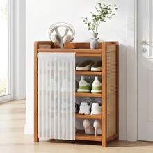 EZIFY Dust-Proof Curtain Shoe Rack, Breathable Large-Capacity Shoe Cabinet Organizer, Compact Space-Saving Design, Sturdy Load-Bearing Freestanding Shelf, Perfect Gift For Friends. - 5-tier 50cm - View 7