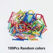 100/200pcs Magic Wand Construction Blocks Set - Children Building Blocks DIY Toy, Educational Construction Playset, Unleash Kids Imagination, Engineering Kit, Multi-Color & Shapes, Perfect Gift For Birthday, Holiday, Party, Puzzle Building Toy - Multicolor - View 11