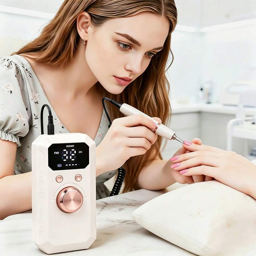 Gunting Kuku Elektrik, Portabel, Dapat Diisi Ulang USB, Cocok untuk Manikur dan Pedikur, Alat Pembentuk Kuku dan Kecantikan, Layar Digital, Alat Kuku Multifungsi, Motor Penghapus Kutek Elektrik Profesional, Cocok untuk Membentuk Kuku