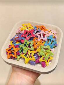 5/10/20/30pcs Sweet Star Hair Clips BB Clips, Cute Side Hair Clips, Five-Pointed Star Bangs Hair Clips, Hair Accessories, Suitable For Daily Use, Random Color - Multicolor - View 2