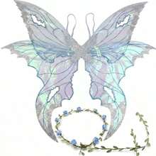 Adult Fairy Angel Wings With Colorful Butterfly Wings, Perfect For Halloween Cosplay, Theme Parties And Stage Performances - Multicolor - View 15