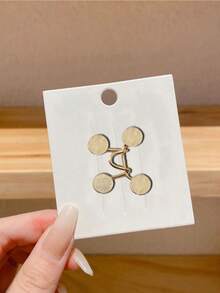 1 Pair Women's Brooch Set, Includes Belt Buckle, Pinless Sunflower Alloy Pants Button (Suitable For Pants, Jeans), Adjustable Belt Buckle, Clothing Accessories (Card Not Included) - Gold - View 7