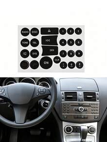 1 Set Car Interior Button Stickers Compatible With BMW Audi Control Buttons AC Center Console Repair - A - View 3