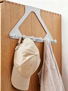 Triangular Hook For Back Of Wardrobe Door, Coat And Hat Hook, Coat And Hat Storage Hook, Bedroom Storage Rack, No Drilling, Strong Load-Bearing, Wall-Mounted Adhesive Hook, Entryway Door Rack - View 4