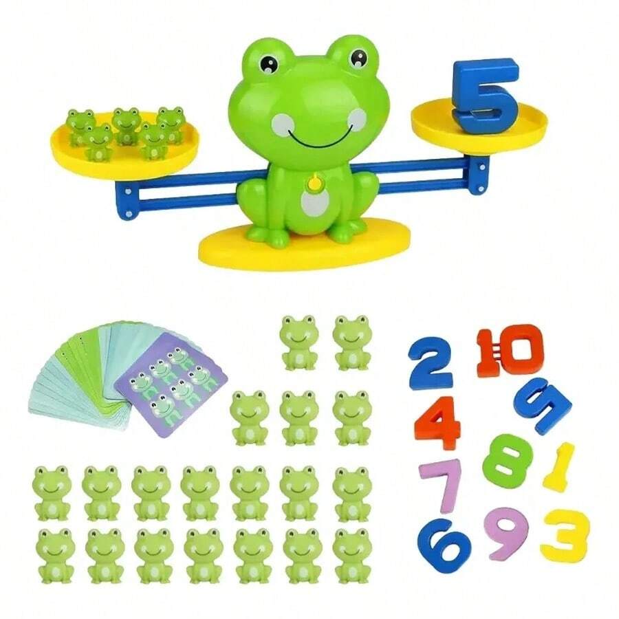 Báscula Rana Juguete Matemático Educativo Niños Montessori - Verde - Ver 1