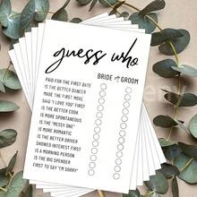 18pcs "He Said, She Said" Game Cards, Suitable For Bridal Shower - Fun Activity For Wedding And Engagement Party, Perfect For Bridal Shower Decoration And Gift. Wedding Party Decoration Cards Party Decorations - View 2