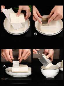 Stainless Steel Tofu Shredder Knife Mold Fine Shredder Tofu Slicer Chrysanthemum Wensi Japanese Chef Tool - Silver - View 4