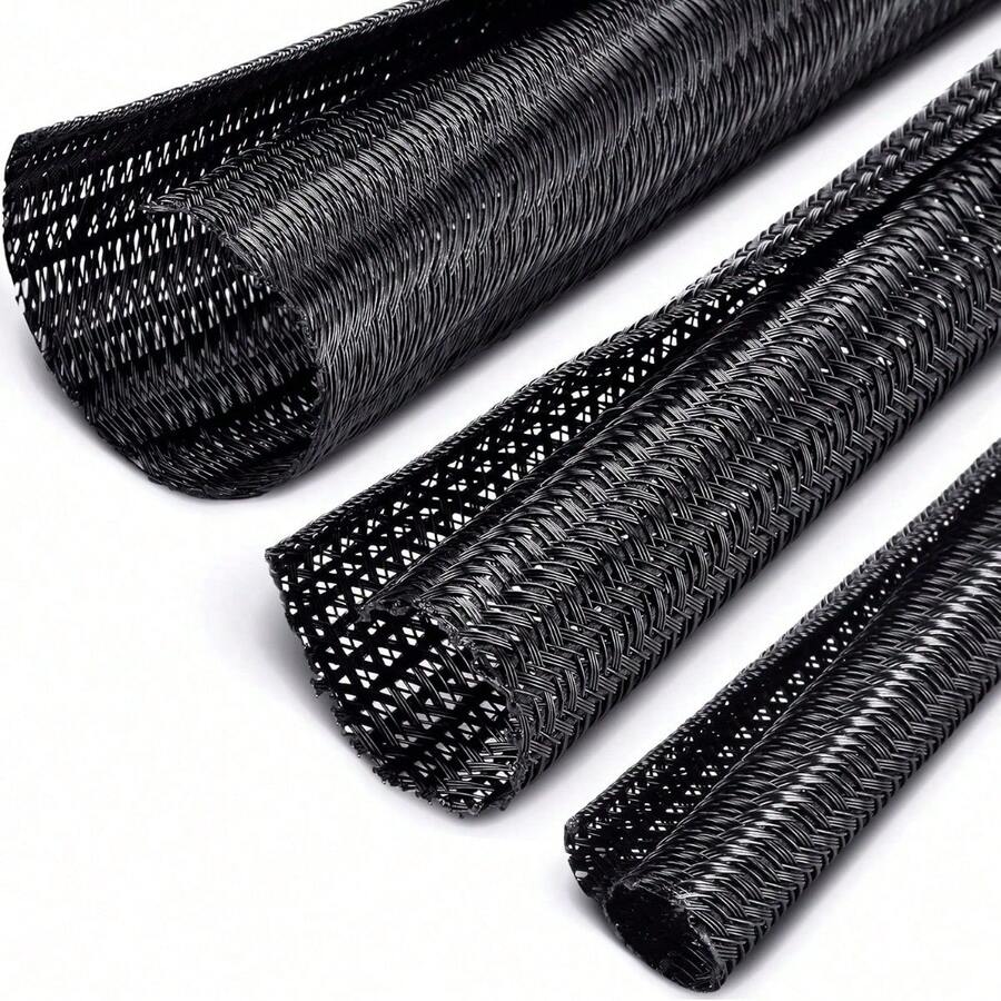 Cable Protection Sleeve For Electric Wires, Cables And Data Lines, Split Tube For Power Cords And Audio/Video Cables - For Desktop PC, TV, Computer Cable Organizer, Pet Bite Protection