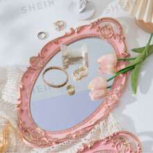 1pc European Style Jewelry Tray French Vintage Jewelry Storage Dish European Style Fruit Plate Living Room Decor Ornament Highly Attractive Fragrance Jewelry Display Tray - Pink - View 2