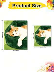 DIY Digital Oil Painting Kit - The Cat On The Sofa, Beginner Canvas Art Handmade Painting Craft, Home Decor For Living Room, Bedroom, Holiday Gift, Includes Painting Tools. - Sets - View 9