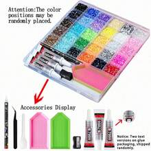 15/24/28/30/32/40/42 Colors Resin Jelly Rhinestone Set, Flat Back Glitter Rhinestones With Tweezers And Dotting Pen, Suitable For DIY Handmade Gift Boxes, Crafts, Diamond Painting And Other Handmade Decorations, Perfect Birthday And Back To School Season Gift - Multicolor - View 9