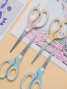 1pc 6.5 Inch (16.5cm) Multi-Purpose Stainless Steel Scissors, Suitable For School, Office And Home, Durable And Portable, Multi-Function Craft And Paper Cutting Tool, Comfortable Handle - Single Piece - View 2