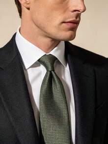 1 buah dasi modis kelas atas yang cocok untuk acara bisnis kasual. - Olive Green - View 5