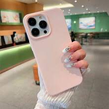 極簡多巴胺粉色軟手機殼，適用於 iPhone 17 Pro Max/17 Pro/17 Air/17/16 Pro Max/16 Pro/16/16 Plus/15/15 Pro Max/15 Pro/15 Plus/11/12/13/14 Pro Max/12 Pro/12 Pro Max/13 Pro/13 Pro Max/7 Plus/14 Pro/14 Pro Max/14 Plus，創意設計，男女皆宜 - 彩色 - 查看 2