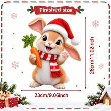 Stiker Jendela Hewan Natal, Stiker Jendela Penguin Kelinci Anak Anjing Lucu, Dekorasi Jendela Kaca Liburan, Dekorasi Rumah Natal - Hewan-hewan lucu - View 13