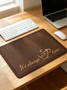 1pc Brown Coffee Print Diatomite Drying Mat, Super Absorbent Non-Slip Countertop Mat, Heat Resistant & Oil-Proof Pad For Coffee Machine, Coffee Bar Kitchen Decor, Christmas Gift - Coffee Brown - View 12