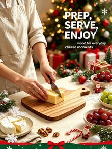 1PC Cutting Board, Cheese Board, Chopping Board, Kitchen Accessories, Kitchen Decor, Wooden Board, Wooden Cutting Board, Christmas Tableware, Christmas Table Decor, Christmas Decorations, Charcuterie Board, Tableware, Cheese Platter, Autumn Home Decor, Kitchen Utensils, Wooden Kitchen Accessories, Christmas Tree Shaped Design, Festive Atmosphere, Suitable For Cutting Various Meats, Vegetables, Fruits, Cheeses, Suitable For Home Purchase And Use, Suitable For Christmas And Other Holidays - View 6