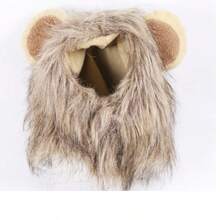 Halloween Lion Mane Hat For Cats And Dogs, Adjustable Pet Costume Hat With Lion Mane, Cute Halloween Pet Accessory For Autumn Winter, Fits Small And Medium Pets, Pet Supplies - Multicolor - View 12