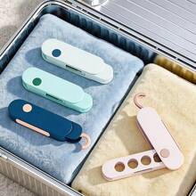 1pc Foldable Clothes Hanger, Adjustable Support Board, Portable, Suitable For Short Sleeve, Shirts, Ideal For Travel, Business Trip, Hotel, Multi-Functional Drying Rack, Standard Hanger - Multicolor - View 13