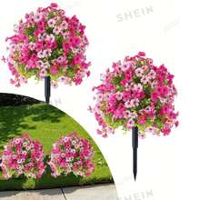 1pc Acrylic Artificial Daisy And Eucalyptus Flower Pattern Design Garden Stake, Suitable For Porch, Home, Patio, Balcony And Yard Decoration, Christmas Party Garden Decor - Multicolor - View 3