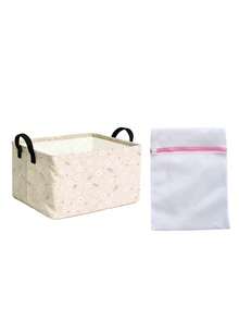 Rectangular Daisy Storage Basket, Collapsible Gift Basket With Handles, Books Box, Room Decor, Can Store Clothes, Cosmetics, Books, And Other Miscellaneous Items, Suitable For Bedroom, Bathroom, Kitchen, Office And More, Christmas Gift, Halloween Gift For Family And Friends - Multicolor - View 15