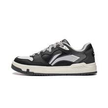 LI-NING COMMON 80S Sepatu Athleisure Pria Profesional Olahraga Toko Resmi Terpercaya AGCW231 - Hitam/Abu-abu Senyap - View 5