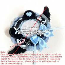 1pc Badge Display Holder, Anime Decor Accessory, Anime Collectible Protection Stand, Fabric Lace Badge Holder, Hanging Decoration Accessory, Idol Merchandise Display Tray, Badge Storage Cushion, Fabric Decorative Display Accessory - A - View 8