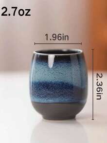 4pcs/Set Kiln-Fired Glazed Ceramic Coffee Cups, Reactive Glaze Espresso Cups, Japanese Style Small Tea Cups, Suitable For Latte, Americano, Microwave And Dishwasher , Unique Gradient Color Drinkware, Suitable For Home, Office, Cafe - Multicolor - View 9