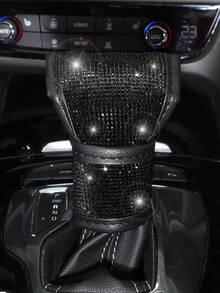 1 SET Car Diamond Steering Wheel Cover, Shiny Rhinestone Seat Belt Cover, Car Cup Holder Mat Combination - Multicolor - View 3