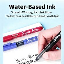 1/3/6pcs Direct Liquid Ink Pens, Smooth Writing, 1.0mm High Density Fiber Tip, Stable Ink Flow, Quick Dry Leak-Proof Design, Suitable For Office, Study, Journaling And Note-Taking Professional Pens - Multicolor - View 7