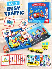 Children's Desktop Magnetic Puzzle Game DIY Magnetic Book Crazy Face Dress-Up Game And Preschool Learning Activity, Travel STEM Toy, Fun Refrigerator Magnets Suitable For 3-8 Years Old - DIY Dress Up - View 12