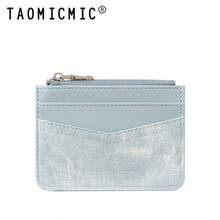 Women's Multi-Slot PU Card Holder, Ultra-Thin Portable Mini Wallet With Zipper Coin Pocket, Textured Patchwork Design, Suitable For Daily Use - Multicolor - View 13