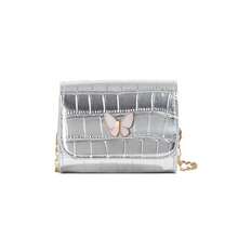 Children's Crocodile Pattern Butterfly Mini Chain Bag, Girls' Sweet One Shoulder Crossbody Bag, Princess Style Coin Square Pouch - A - View 8