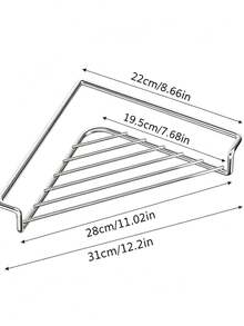 1pc Kitchen Triangle Sink Drain Rack, Sink Organizer Storage Basket, Dish Draining Basket, Home Filtration Storage Sink Mesh Drain Rack - Multicolor - View 4