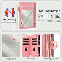 1pc Embossed Zipper Wallet Phone Case Compatible With Apple 18 Pro Max, A57, Note 15 PRO, Faux Leather Portable Crossbody Coin Purse Protective Cover (Global Version, Not Local Model) - Pink - View 6